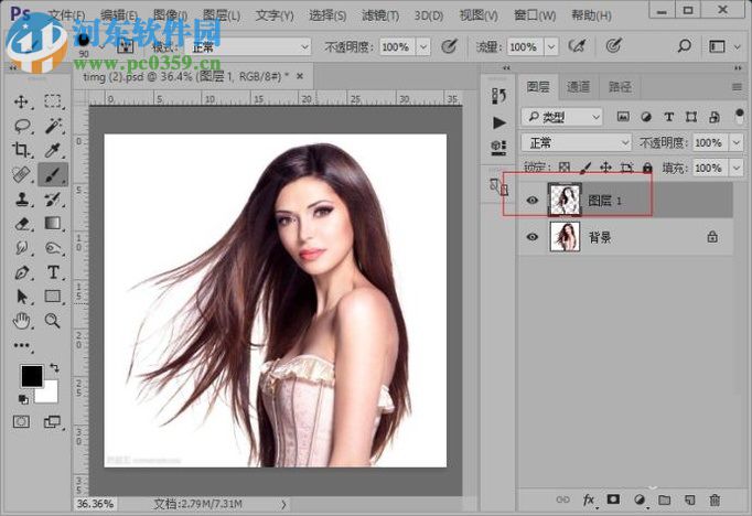 ps通道头发抠图教程