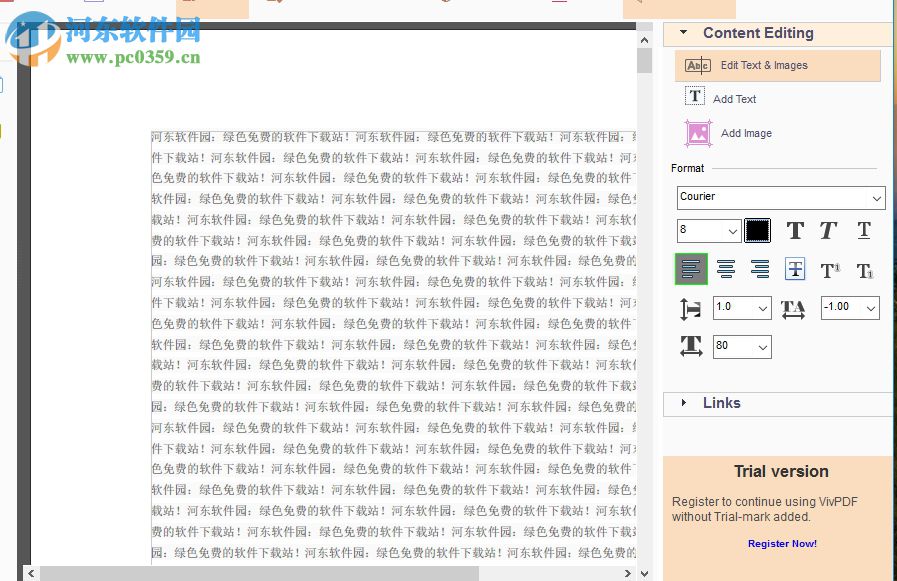 VivPDF编辑pdf文件内容的方法