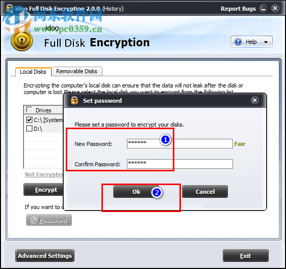 idoo Full Disk Encryption为磁盘设置密码的方法