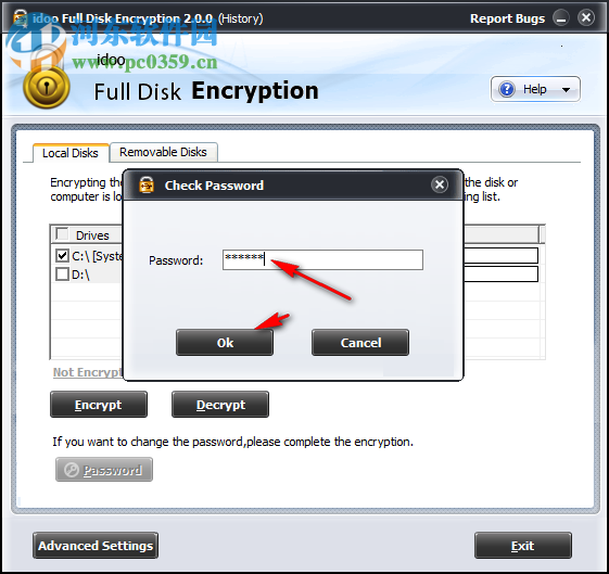 idoo Full Disk Encryption为磁盘设置密码的方法
