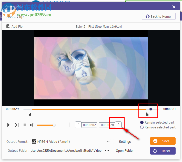 Apeaksoft Video Editor剪切视频的方法