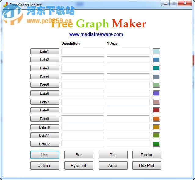 统计<a href=/k/tubiaozhziuo/ target=_blank class=infotextkey>图表制作工具</a>(Free Graph Maker) 1.1 绿色版