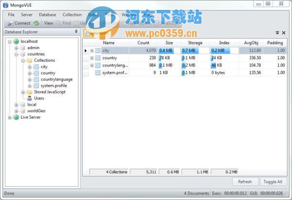 MongoDB客户端MongoVUE 1.6.9绿色破解版