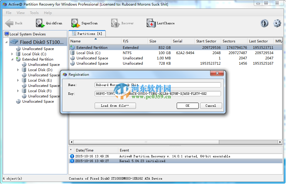 Active Partition Recovery(<a href=/zt/cpfqgj/ target=_blank class=infotextkey>磁盘分区</a><a href=/s/recovery/ target=_blank class=infotextkey>数据恢复</a>) 15.0 特别版