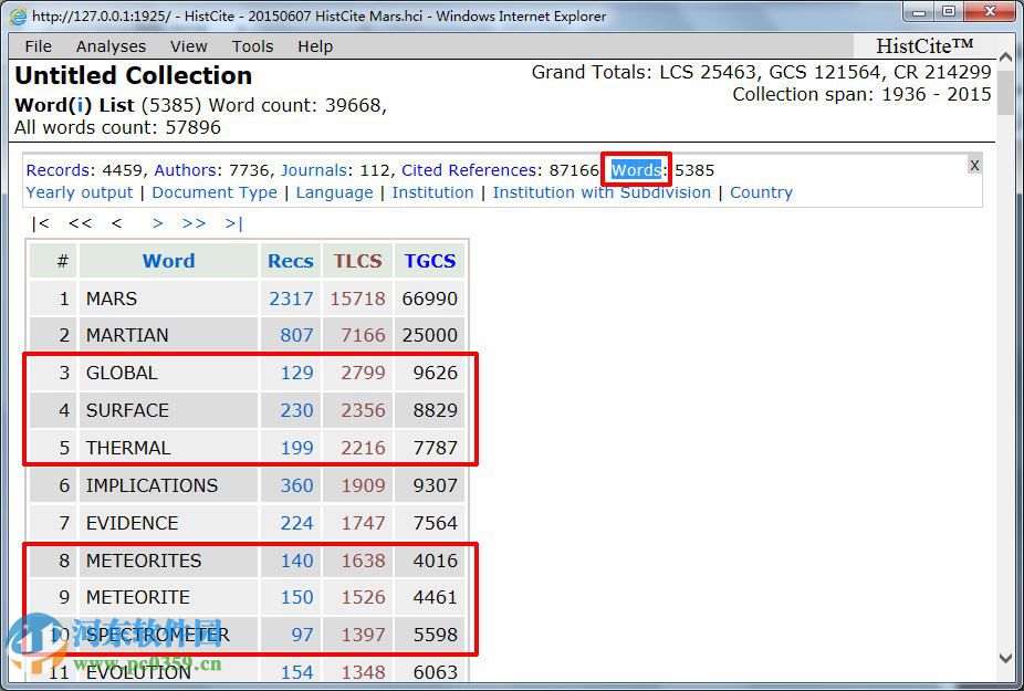 histcite(文献索引分析软件) 附使用教程 12.03.17 最新免费版