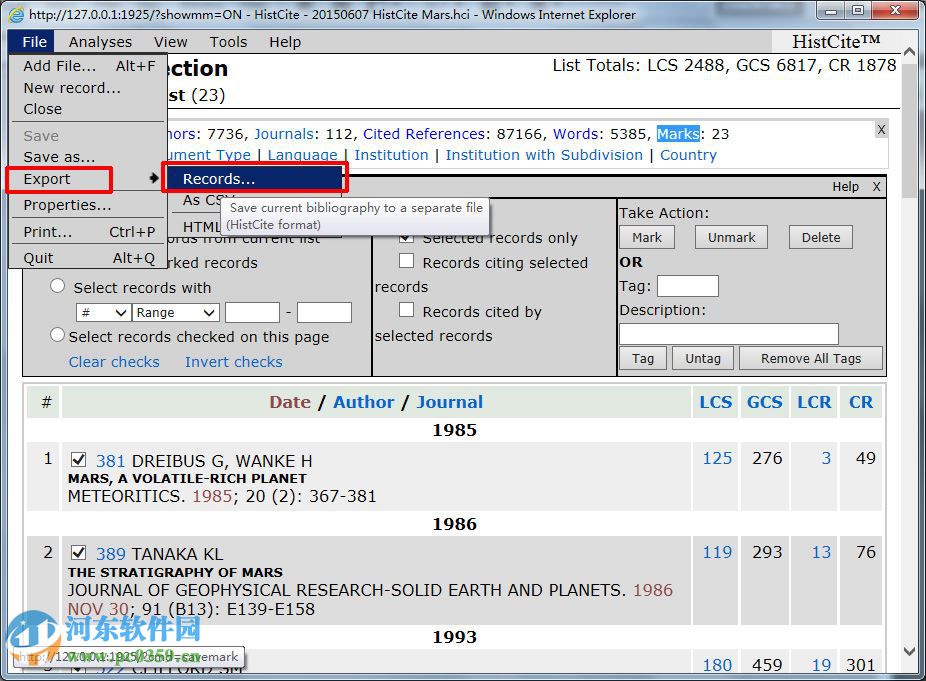 histcite(文献索引分析软件) 附使用教程 12.03.17 最新免费版