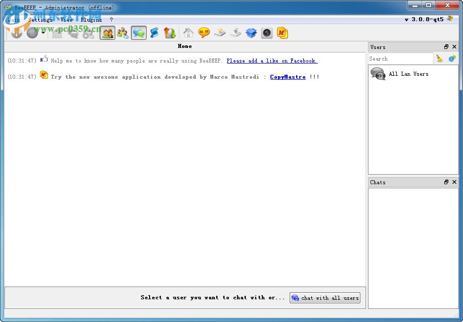 BeeBEEP(局域网聊天共享工具) 3.0.8 绿色版