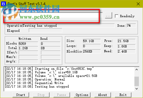 Barts Stuff Test(U盘闪存擦写寿命测试工具) 5.1.4 绿色版