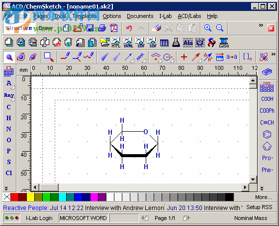 ChemSketch ACD 12.1下载(化学<a href=/zt/jjht/ target=_blank class=infotextkey>绘图软件</a>) 中文汉化版