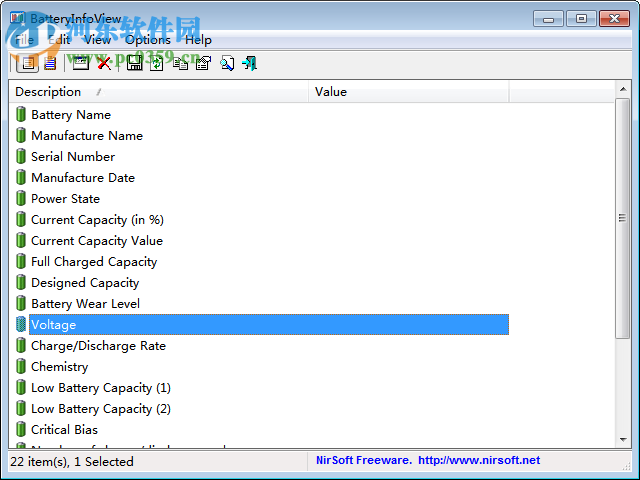BatteryInfoView中文版下载(笔记本电池保养精灵) 1.16 官方绿色版