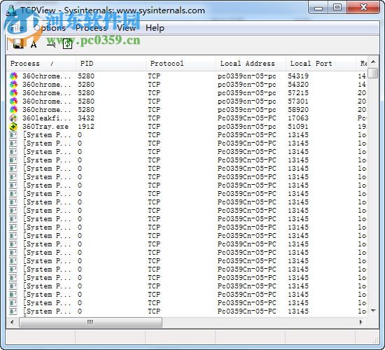 TCPView汉化版下载 3.05 绿色汉化版