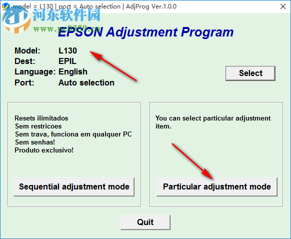 爱普生l310打印机清零软件 附使用方法