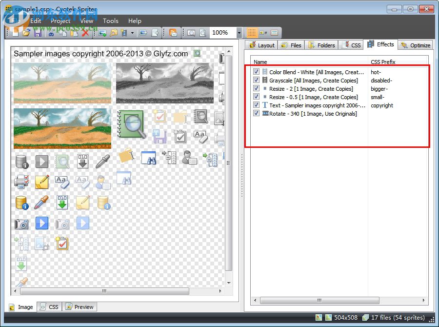 Cyotek Spriter下载(div+css切图工具) 1.0.8.5 绿色汉化版