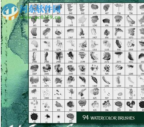 ps水彩笔刷 绿色版