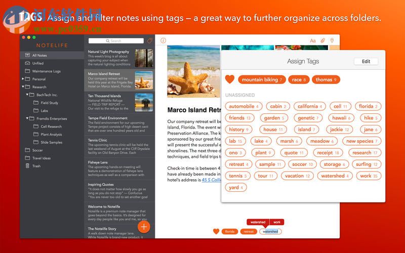 Notelife for Mac（笔记资料管理软件） 1.0.2