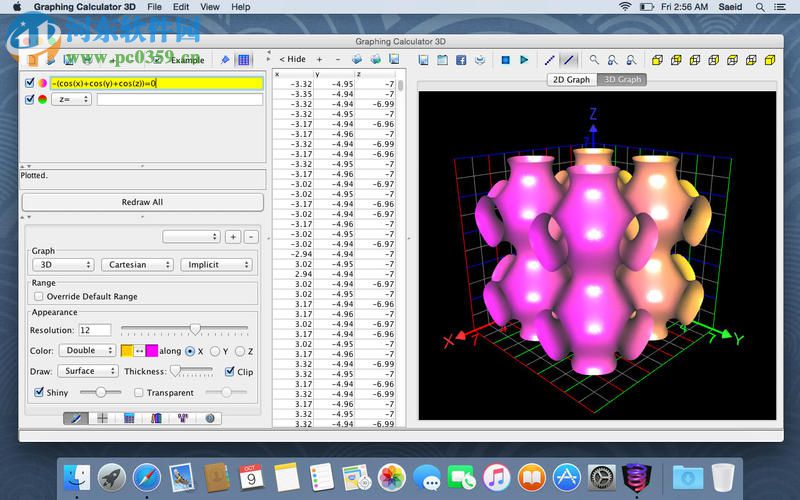 Graphing Calculator 3D for Mac(<a href=/k/tubiaozhziuo/ target=_blank class=infotextkey>图表制作</a>软件) 6.6