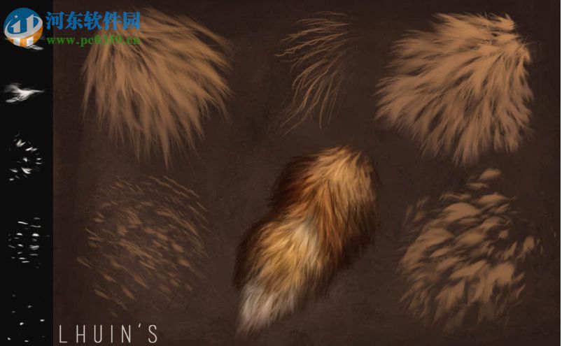 ps动物毛发笔刷 免费版