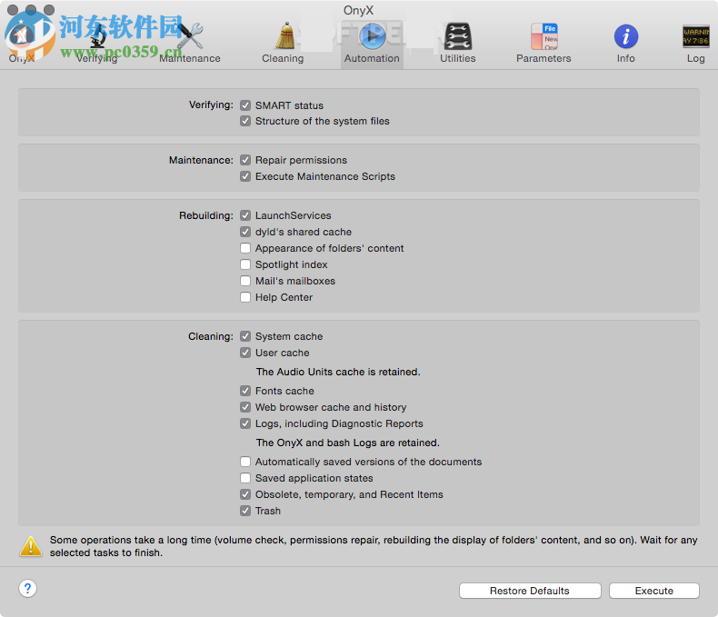 Onyx for mac（系统优化工具） 3.2.8