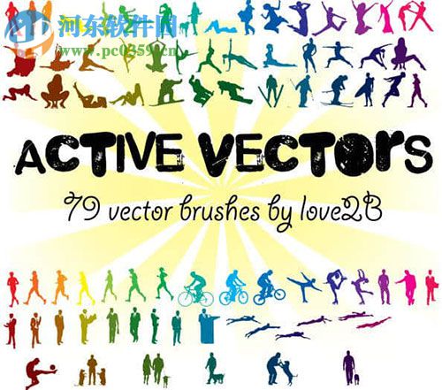 ps人物剪影笔刷 合集包 免费版