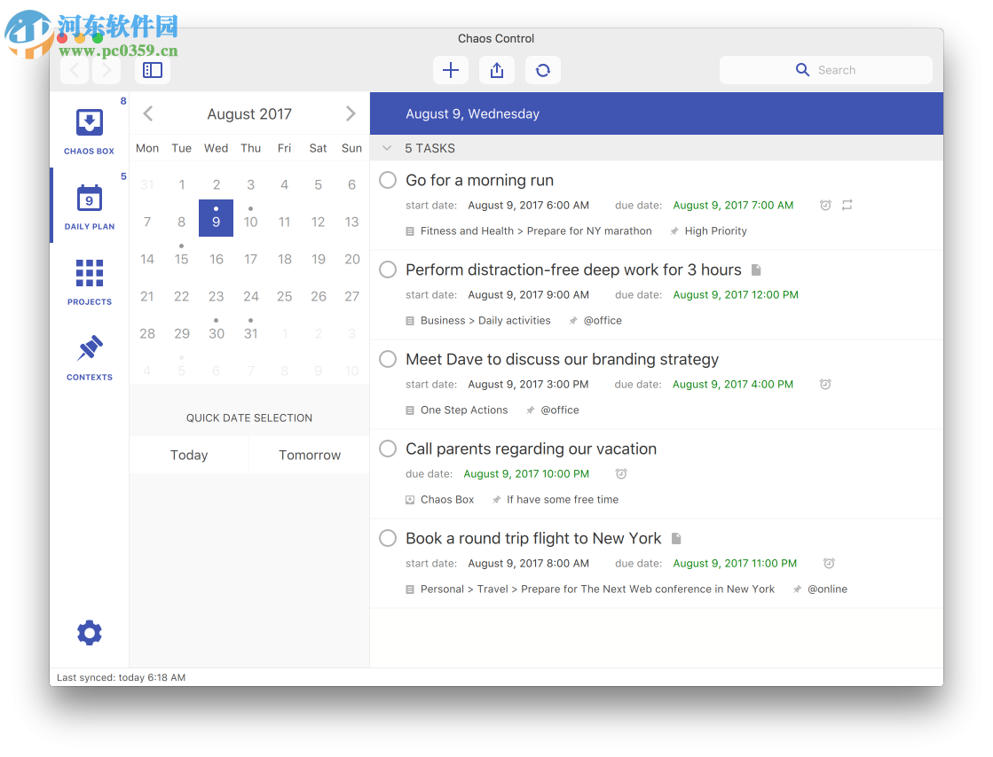 Chaos Control for Mac（gtd时间管理） 1.1.1