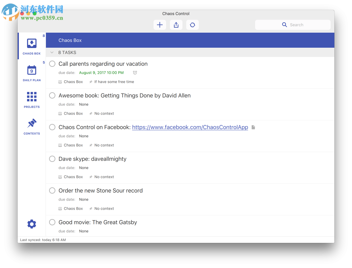 Chaos Control for Mac（gtd时间管理） 1.1.1