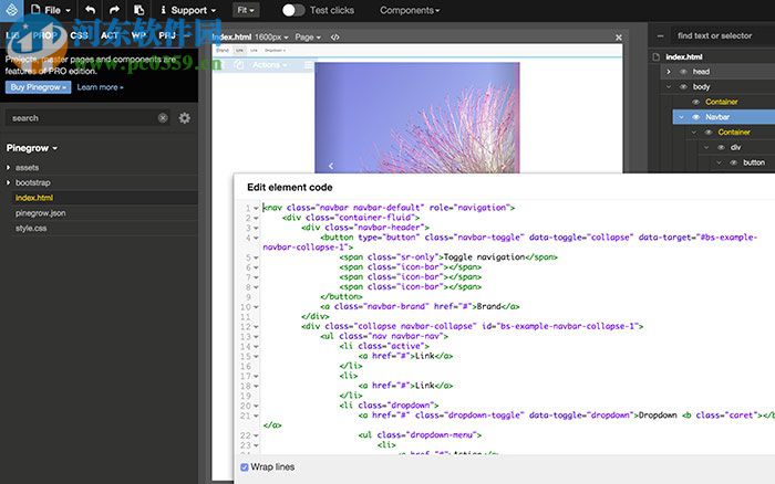 Pinegrow Web Editor for Mac(网页开发工具) 3.1 官方版