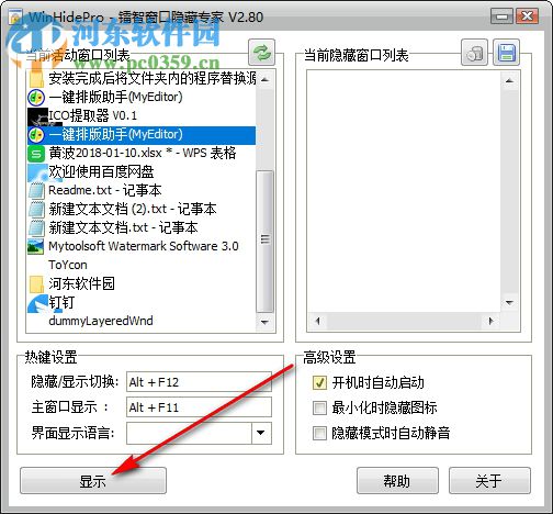 WinHidePro(窗口隐藏专家) 2.8 免费版