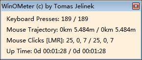 WinOMeter下载(鼠标键盘点击次数统计) 1.5.0 免安装版