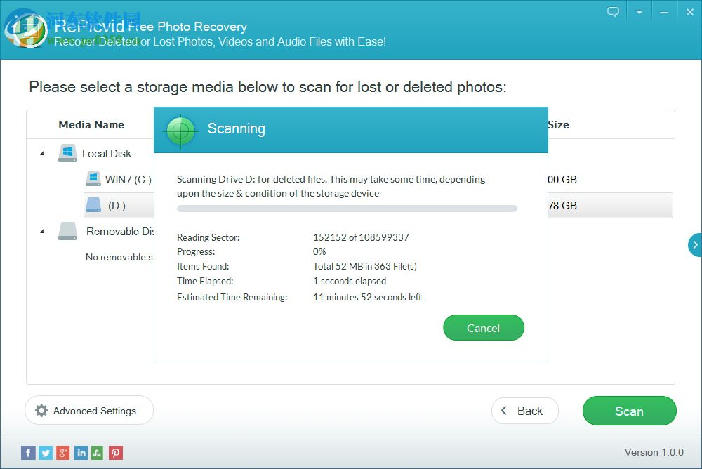 RePicvid Free Photo Recovery(照片恢复软件) 1.0.0 官方版