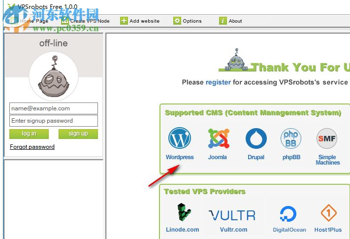 VPSrobots(一站式网站管理软件) 1.0 官方版