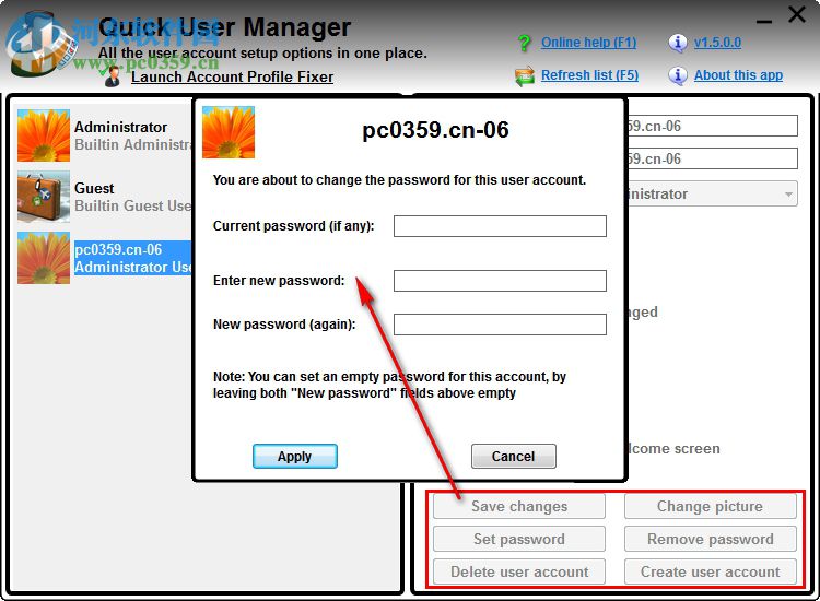 Quick User Manager(快速设置windows系统账户)
