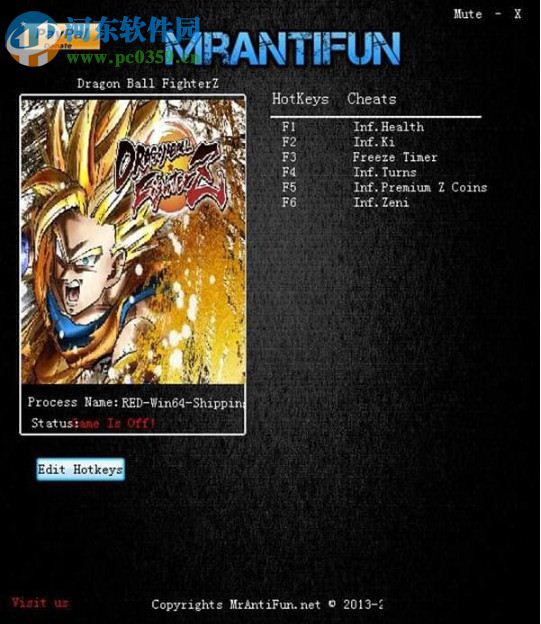 龙珠格斗Z六项修改器 MrAntiFun版