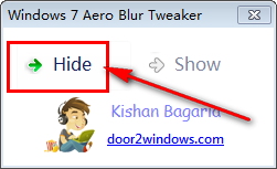 Windows 7 Aero Blur Tweaker(窗口去磨砂工具) 1.0 绿色免费版