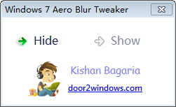 Windows 7 Aero Blur Tweaker(窗口去磨砂工具) 1.0 绿色免费版