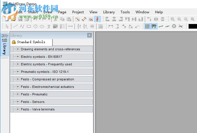 FluidDraw P5 demo(电气动电路图绘制软件) 5.3t 免费版