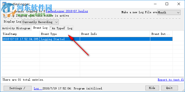 rawKeyLogger(鼠标操作记录器) 0.5 绿色版