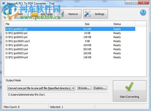 Mgosoft PCL To PDF Converter(PCL转PDF工具) 11.6.5 绿色版