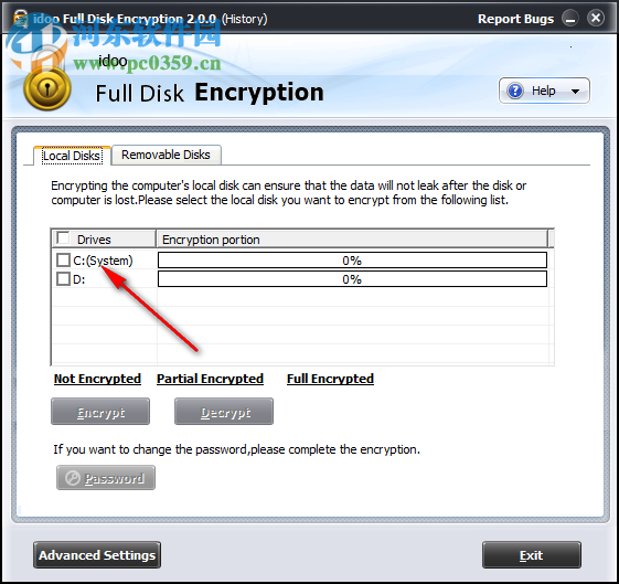 idoo Full Disk Encryption(磁盘加密工具) 2.0.0 官方版
