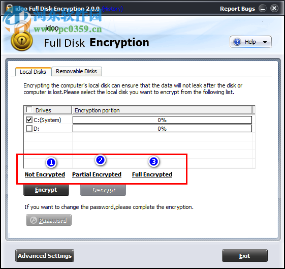 idoo Full Disk Encryption(磁盘加密工具) 2.0.0 官方版