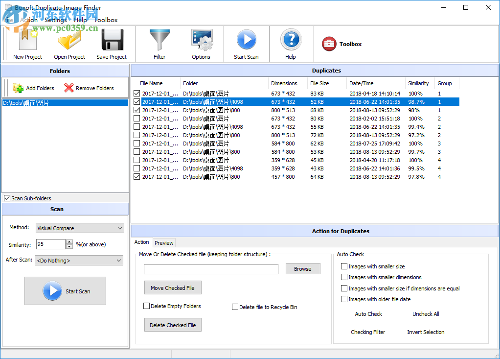 Boxoft Duplicate Image Finder(图片重复查找软件) 1.0 官方版