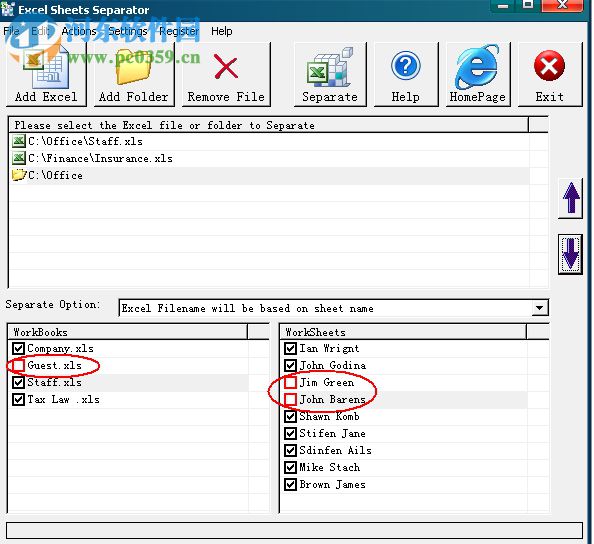 Excel Sheets Separator(Excel分离工具) 英文版