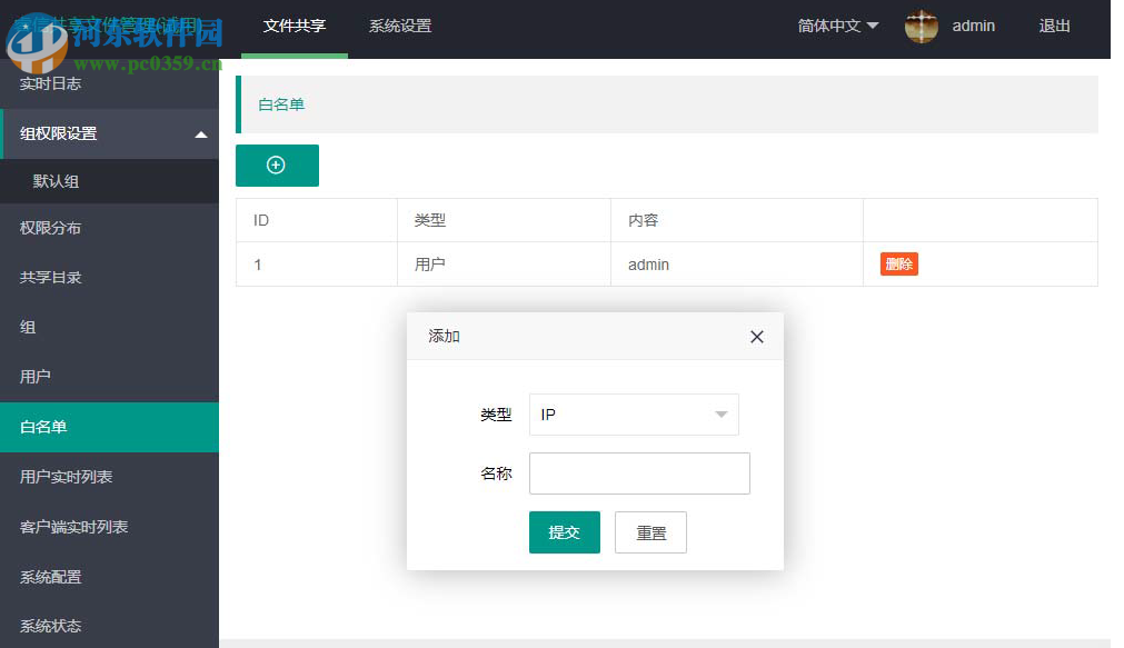 睿信共享文件管理系统