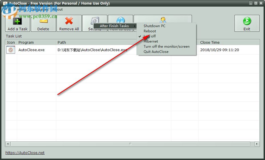 AutoClose(关机精灵) 2.1 免费版