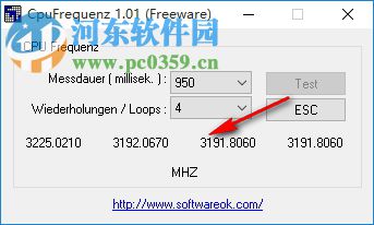 cpu运行频率检测工具(CpuFrequenz)