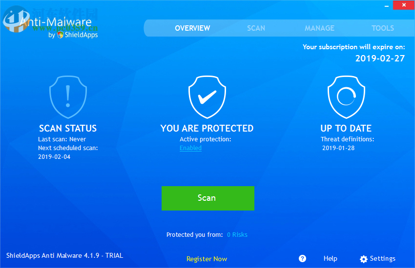 ShieldApps Anti-Malware(反恶意安全软件) 4.1.9 官方版