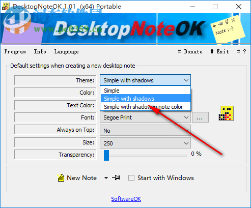 DesktopNoteOK(桌面便签小工具)
