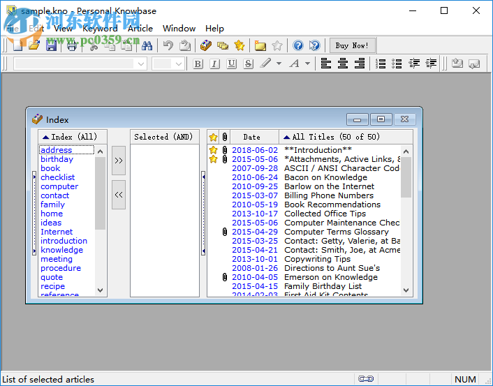 Personal Knowbase(<a href=/zt/wbclrj/ target=_blank class=infotextkey>文本处理</a>软件) 4.1.2 官方版