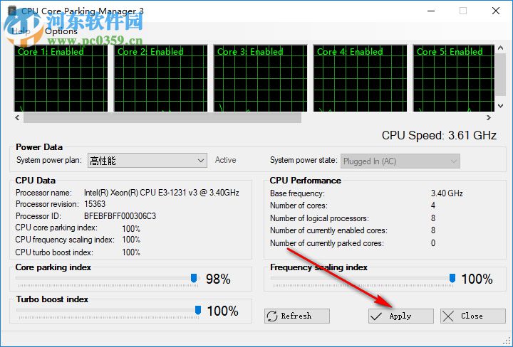Cpu Core Parking Manager 3(CPU核心挂起调频工具) 3.0.1.1 绿色版