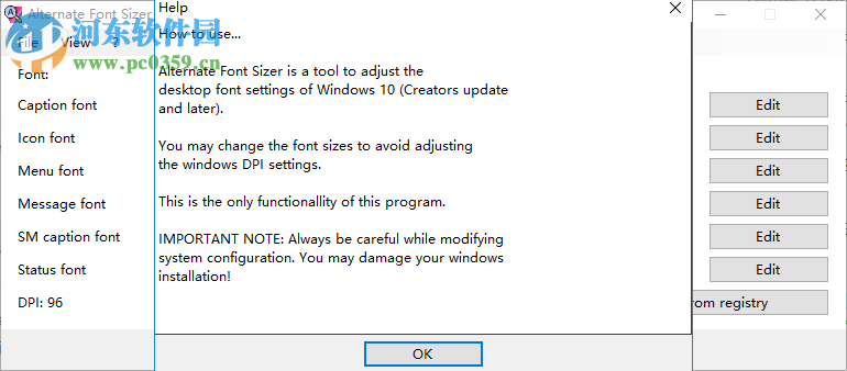 win10字体修复工具(Alternate FontSizer)