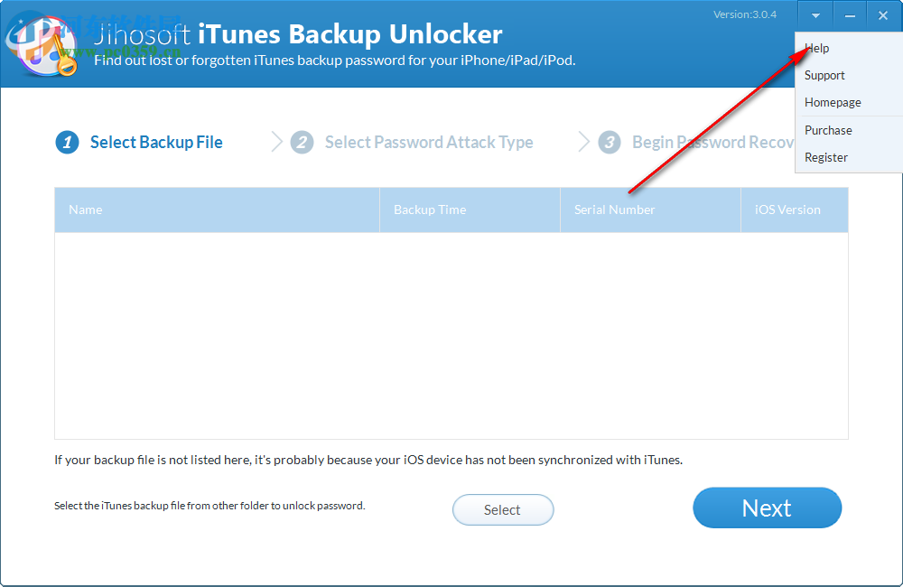 Jihosoft iTunes Backup Unlocker(iTunes备份解锁器) 3.0.4.0 官方版